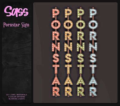 Second Life Marketplace - Sass [HD] Pornstar Sign